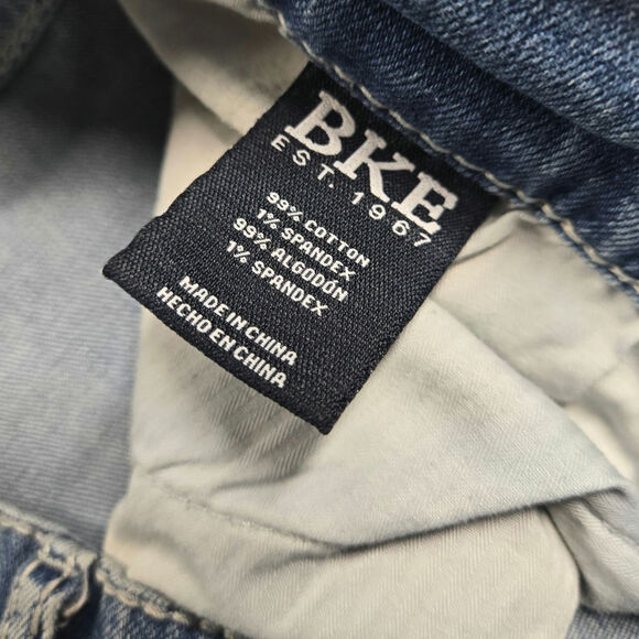 Buckle‎ BKE Alec Distressed Thick Stitch Straight Blue Men 32X30 (29x29) Stretch - Picture 4 of 12